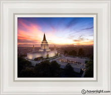 Load image into Gallery viewer, Oakland From On High Open Edition Canvas / 8 X 10 White Frame Art
