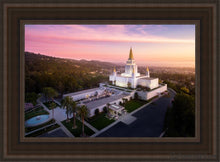 Load image into Gallery viewer, Oakland Sunset From On High Open Edition Canvas / 14 X 21 Brown Frame Art
