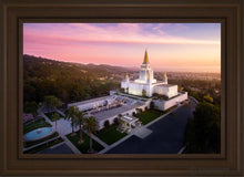 Load image into Gallery viewer, Oakland Sunset From On High Open Edition Canvas / 20 X 30 Brown Frame Art
