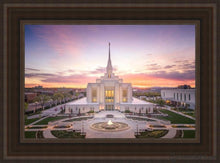 Load image into Gallery viewer, Ogden Sunset From On High Open Edition Canvas / 14 X 21 Brown Frame Art
