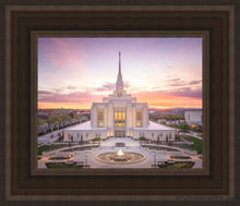 Load image into Gallery viewer, Ogden Sunset From On High Open Edition Canvas / 8 X 10 Brown Frame Art
