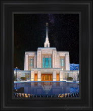 Load image into Gallery viewer, Ogden Temple Milky Way Open Edition Canvas / 11 X 14 Black Frame Art
