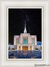 Load image into Gallery viewer, Ogden Temple Milky Way Open Edition Canvas / 12 X 18 White Frame Art

