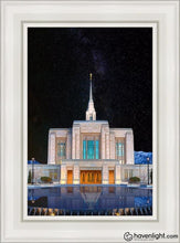 Load image into Gallery viewer, Ogden Temple Milky Way Open Edition Canvas / 14 X 21 White Frame Art
