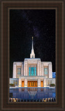 Load image into Gallery viewer, Ogden Temple Milky Way Open Edition Canvas / 15 X 30 Brown Frame Art
