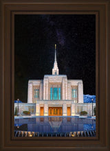 Load image into Gallery viewer, Ogden Temple Milky Way Open Edition Canvas / 20 X 30 Brown Frame Art
