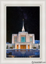Load image into Gallery viewer, Ogden Temple Milky Way Open Edition Canvas / 24 X 36 White Frame Art
