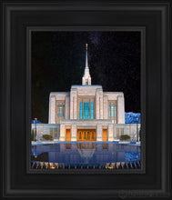 Load image into Gallery viewer, Ogden Temple Milky Way Open Edition Canvas / 8 X 10 Black Frame Art
