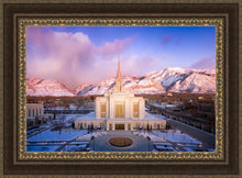 Load image into Gallery viewer, Ogden Winter Sunset Aerial Open Edition Canvas / 36 X 24 Frame M 33 3/4 45 Art
