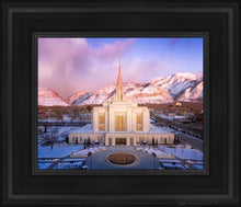 Load image into Gallery viewer, Ogden Winter Sunset Aerial Open Edition Canvas / 8 X 10 Black Frame Art
