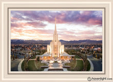Load image into Gallery viewer, Oquirrh Mountain Aerial Sunset Open Edition Canvas / 20 X 30 White Frame Art
