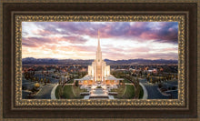 Load image into Gallery viewer, Oquirrh Mountain Aerial Sunset Open Edition Canvas / 36 X 18 Frame M 27 3/4 45 Art
