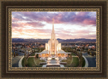 Load image into Gallery viewer, Oquirrh Mountain Aerial Sunset Open Edition Canvas / 36 X 24 Frame M 33 3/4 45 Art
