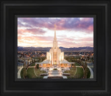 Load image into Gallery viewer, Oquirrh Mountain Aerial Sunset Open Edition Canvas / 8 X 10 Black Frame Art
