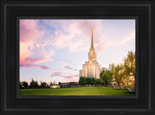 Load image into Gallery viewer, Oquirrh Mountain Pastel Sunset Open Edition Canvas / 12 X 18 Black Frame Art
