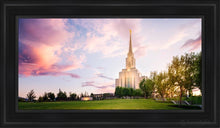 Load image into Gallery viewer, Oquirrh Mountain Pastel Sunset Open Edition Canvas / 15 X 30 Black Frame Art
