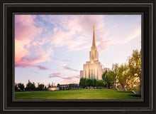 Load image into Gallery viewer, Oquirrh Mountain Pastel Sunset Open Edition Canvas / 20 X 30 Black Frame Art
