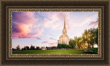 Load image into Gallery viewer, Oquirrh Mountain Pastel Sunset Open Edition Canvas / 36 X 18 Frame M 27 3/4 45 Art
