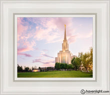 Load image into Gallery viewer, Oquirrh Mountain Pastel Sunset Open Edition Canvas / 8 X 10 White Frame Art
