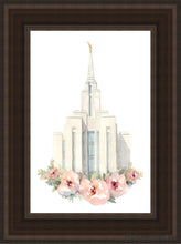 Load image into Gallery viewer, Oquirrh Mountain Watercolor Open Edition Canvas / 12 X 18 Brown Frame Art
