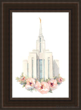 Load image into Gallery viewer, Oquirrh Mountain Watercolor Open Edition Canvas / 14 X 21 Brown Frame Art
