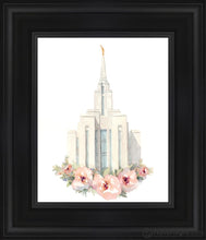 Load image into Gallery viewer, Oquirrh Mountain Watercolor Open Edition Canvas / 8 X 10 Black Frame Art
