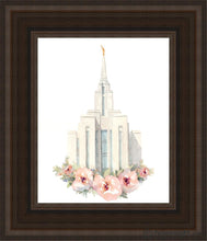Load image into Gallery viewer, Oquirrh Mountain Watercolor Open Edition Canvas / 8 X 10 Brown Frame Art
