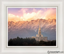 Load image into Gallery viewer, Payson And Princess Timpanogos Open Edition Canvas / 11 X 14 White Frame Art
