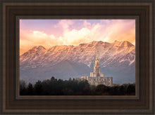 Load image into Gallery viewer, Payson And Princess Timpanogos Open Edition Canvas / 12 X 18 Brown Frame Art
