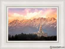 Load image into Gallery viewer, Payson And Princess Timpanogos Open Edition Canvas / 12 X 18 White Frame Art

