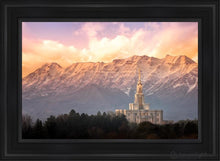 Load image into Gallery viewer, Payson And Princess Timpanogos Open Edition Canvas / 24 X 36 Black Frame Art
