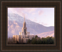 Load image into Gallery viewer, Payson And Snowy Timpanogos Open Edition Canvas / 11 X 14 Brown Frame Art

