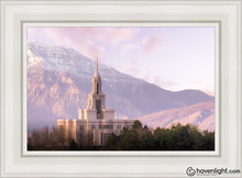 Load image into Gallery viewer, Payson And Snowy Timpanogos Open Edition Canvas / 14 X 21 White Frame Art
