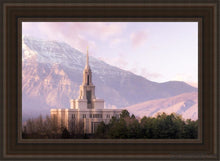 Load image into Gallery viewer, Payson And Snowy Timpanogos Open Edition Canvas / 24 X 36 Brown Frame Art
