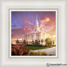 Load image into Gallery viewer, Payson Temple He Remembers The One Open Edition Canvas / 12 X White Frame Art

