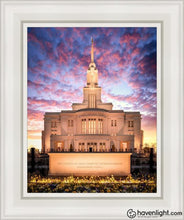 Load image into Gallery viewer, Payson Temple Open Edition Canvas / 11 X 14 White Frame Art
