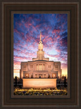 Load image into Gallery viewer, Payson Temple Open Edition Canvas / 12 X 18 Brown Frame Art
