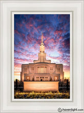 Load image into Gallery viewer, Payson Temple Open Edition Canvas / 12 X 18 White Frame Art
