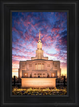 Load image into Gallery viewer, Payson Temple Open Edition Canvas / 14 X 21 Black Frame Art
