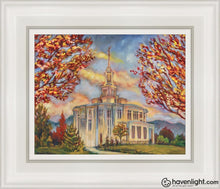 Load image into Gallery viewer, Payson Temple Roots As One Open Edition Canvas / 8 X 10 White Frame Art
