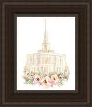 Load image into Gallery viewer, Payson Watercolor Open Edition Canvas / 8 X 10 Brown Frame Art
