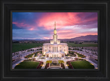 Load image into Gallery viewer, Payson West Evening Aerial Open Edition Canvas / 14 X 21 Black Frame Art
