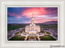 Load image into Gallery viewer, Payson West Evening Aerial Open Edition Canvas / 14 X 21 White Frame Art
