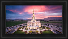 Load image into Gallery viewer, Payson West Evening Aerial Open Edition Canvas / 15 X 30 Black Frame Art
