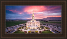 Load image into Gallery viewer, Payson West Evening Aerial Open Edition Canvas / 15 X 30 Brown Frame Art
