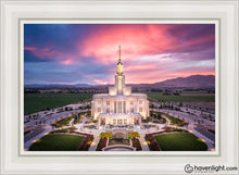 Load image into Gallery viewer, Payson West Evening Aerial Open Edition Canvas / 24 X 36 White Frame Art
