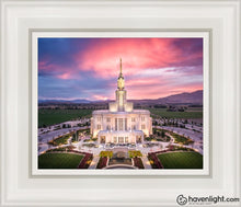 Load image into Gallery viewer, Payson West Evening Aerial Open Edition Canvas / 8 X 10 White Frame Art
