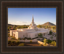 Load image into Gallery viewer, Phoenix Evening Warmth Aerial Open Edition Canvas / 11 X 14 Brown Frame Art

