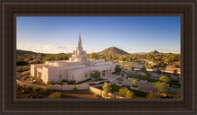 Load image into Gallery viewer, Phoenix Evening Warmth Aerial Open Edition Canvas / 15 X 30 Brown Frame Art
