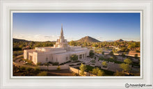Load image into Gallery viewer, Phoenix Evening Warmth Aerial Open Edition Canvas / 15 X 30 White Frame Art
